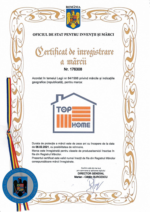 Certificat OSIM TOP HOME