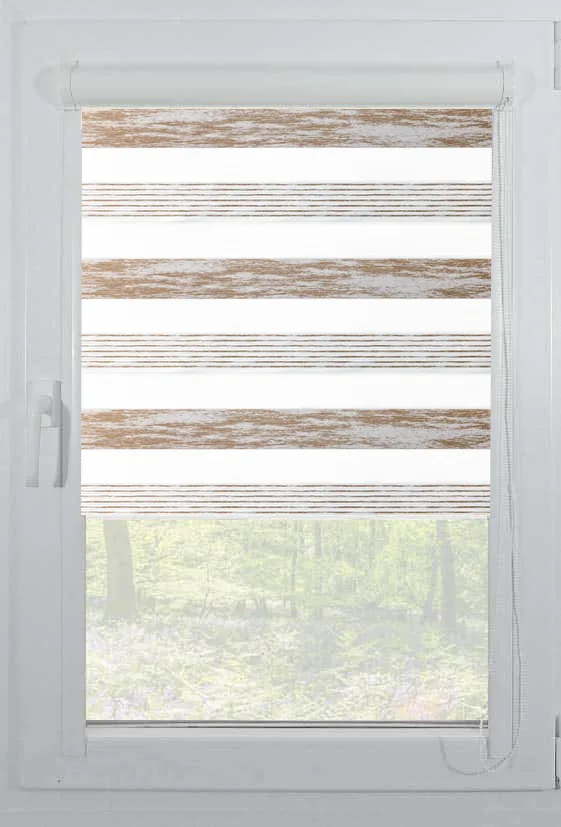 roleta zebra casetata elegance h1 v4 bej auriu Rolete Zi Noapte Elegance H1 V4 Bej / Auriu Casetat - Rulouri Zebra Day Night Satinat Imprimeu Abstract cu Caseta