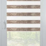 Rolete Zi Noapte Elegance H2 V8 Bej / Taupe Casetat - Rulouri Zebra Day Night Satinat Efect Marmorat cu Caseta