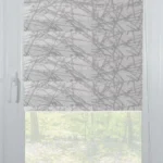Rolete Zi Noapte Elegance T31 V6 Gri Casetat - Rulouri Zebra Day Night Satinat Imprimeu Abstract cu Caseta