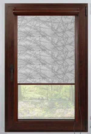 Rolete Zi Noapte Elegance T31 V6 Gri Casetat - Rulouri Zebra Day Night Satinat Imprimeu Abstract cu Caseta