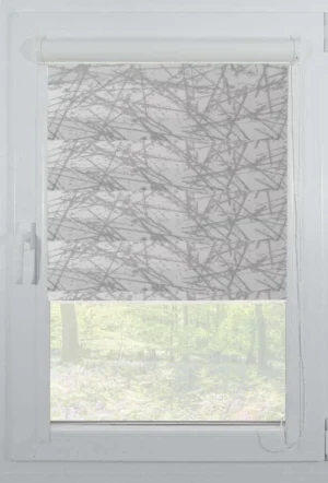 Rolete Zi Noapte Elegance T31 V6 Gri Casetat - Rulouri Zebra Day Night Satinat Imprimeu Abstract cu Caseta