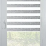 Rolete Zi Noapte Elite H1 V1 Gri Argintiu Casetat - Rulouri Zebra Day Night Textură Melanj Natural cu Caseta