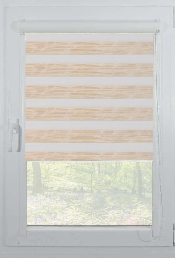 roleta zebra casetata elite h1 v4 crem bej Rolete Zi Noapte Elite H1 V4 Crem / Bej Casetat - Rulouri Zebra Day Night Textură Melanj Natural cu Caseta