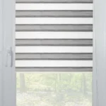 Rolete Zi Noapte Elite H3 V9 Antracit / Gri Casetat - Rulouri Zebra Day Night Imprimeu Dungi Fine cu Caseta