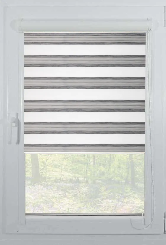 roleta zebra casetata elite h3 v9 antracit gri Rolete Zi Noapte Elite H3 V9 Antracit / Gri Casetat - Rulouri Zebra Day Night Imprimeu Dungi Fine cu Caseta
