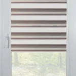 Rolete Zi Noapte Elite H5 V3 Bej / Taupe Casetat - Rulouri Zebra Day Night Gradient Satinat cu Caseta