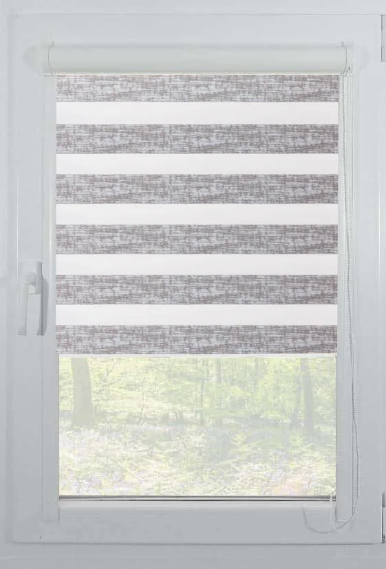 roleta zebra casetata elite h6 v1 gri taupe Rolete Zi Noapte Elite H6 V1 Gri / Taupe Casetat - Rulouri Zebra Day Night Textură Marmorată cu Caseta