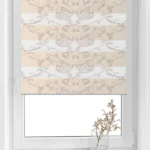 Rolete Zi Noapte Elegance T23 V10 Crem / Bej - Rulouri Zebra Day Night Satinat Imprimeu Floral Baroc