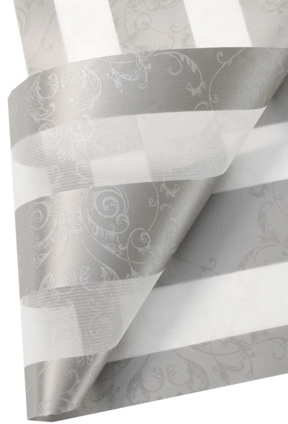 Rolete Zi Noapte Elegance T23 V6 Gri - Rulouri Zebra Day Night Satinat Imprimeu Floral Baroc