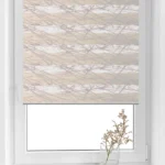 Rolete Zi Noapte Elegance T31 V10 Bej / Auriu - Rulouri Zebra Day Night Satinat Imprimeu Abstract
