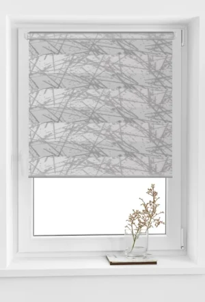 Rolete Zi Noapte Elegance T31 V6 Gri - Rulouri Zebra Day Night Satinat Imprimeu Abstract