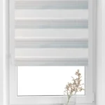 Rolete Zi Noapte Elite H4 V10 Alb / Bleu - Rulouri Zebra Day Night Gradient Degrade