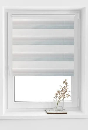Rolete Zi Noapte Elite H4 V10 Alb / Bleu - Rulouri Zebra Day Night Gradient Degrade