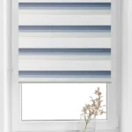 Rolete Zi Noapte Elite H4 V11 Albastru / Bej - Rulouri Zebra Day Night Gradient Degrade