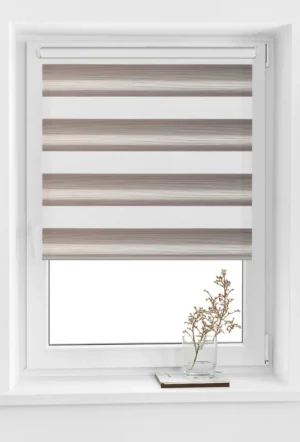 Rolete Zi Noapte Elite H5 V3 Bej / Taupe - Rulouri Zebra Day Night Gradient Satinat